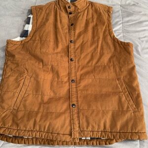 Union denim Men's Quilted Work rust brown Sasquatch winter cotton Vest xxl